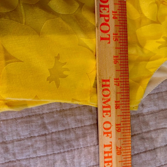 VTG Rabbit Rabbit yellow floral lined pleat front Sz 10 fairy cottage core - Picture 13 of 15